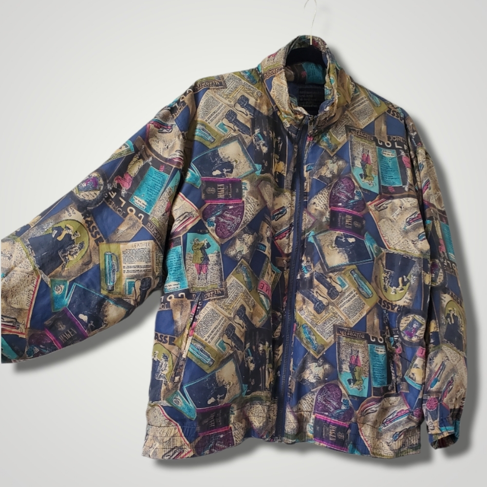 ❤sold❤Vintage silk golf detail bomber jacket - Picture 2 of 5